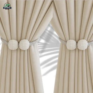 সিলভার লাক্সারি ম্যাগনেটিক পর্দা বাঁধন – ২ পিস সেট