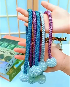 Luxury Magnetic Curtain Tie Backs – Elegant Pearl Design Curtain Holder for Home