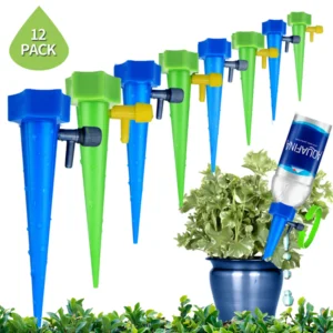 (১২ পিস সেট) Automatic Plant Self-Watering Spikes- Adjustable Drip Irrigation System। আপনি বাইরে থাকলেও গাছ থাকবে সতেজ! 🌱