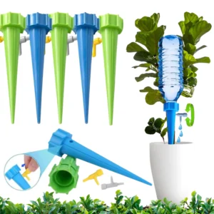 (4 Pcs সেট) Automatic Plant Self-Watering Spikes Adjustable Drip Irrigation System। আপনি বাইরে থাকলেও গাছ থাকবে সতেজ! 🌱