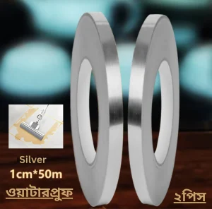 Silver self adhesive waterproof tile gap tape for floor and wall sealing