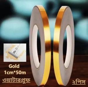 Golden self adhesive waterproof tile gap tape for floor and wall sealing