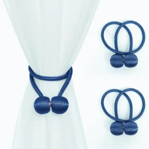 Blue Premium Luxury Magnetic Curtain Tiebacks-(নীল 2 পিস সেট) আধুনিক ও লাক্সারি পর্দার ম্যাগনেটিক বাঁধন